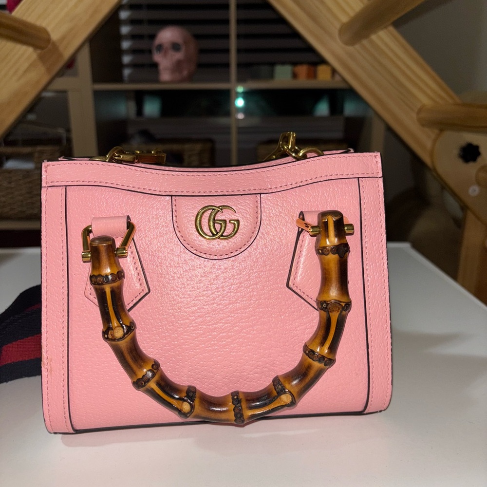 Gucci Pink Mini Bag with Bamboo Handle
